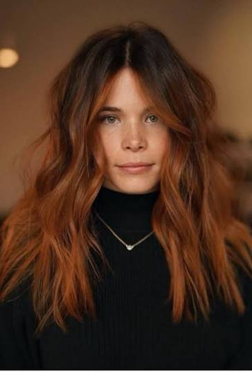 Dark Brown With Copper Red Highlights — Classy Cinnamon Hair