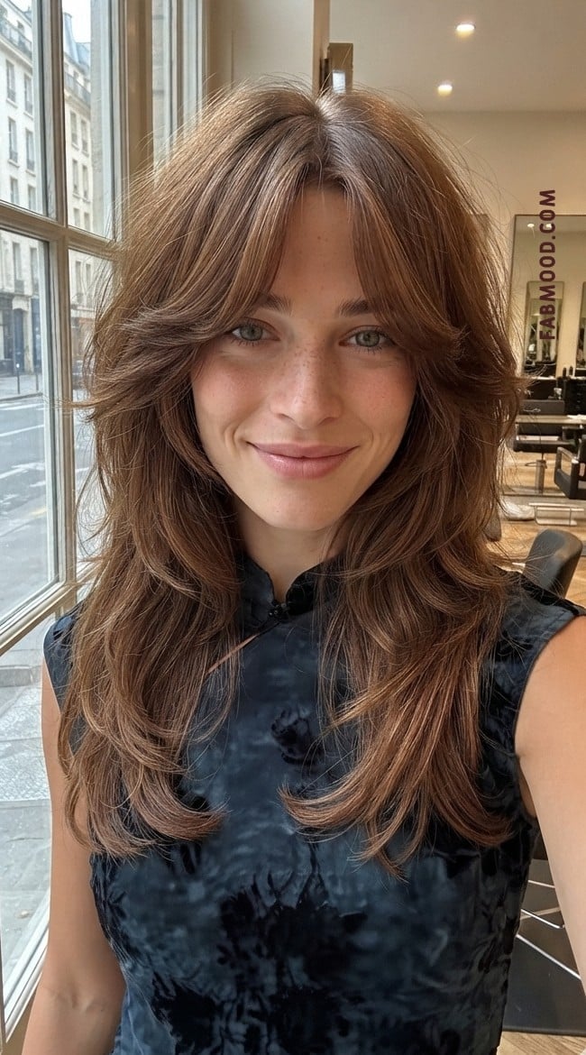 Collarbone Shag With Face-Framing Fringe — Classy Cinnamon Hair