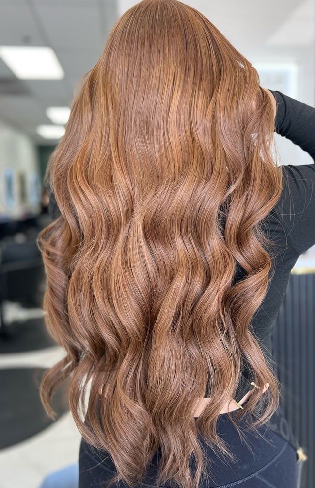 Collarbone Layers With Golden Highlights — Classy Cinnamon Hair