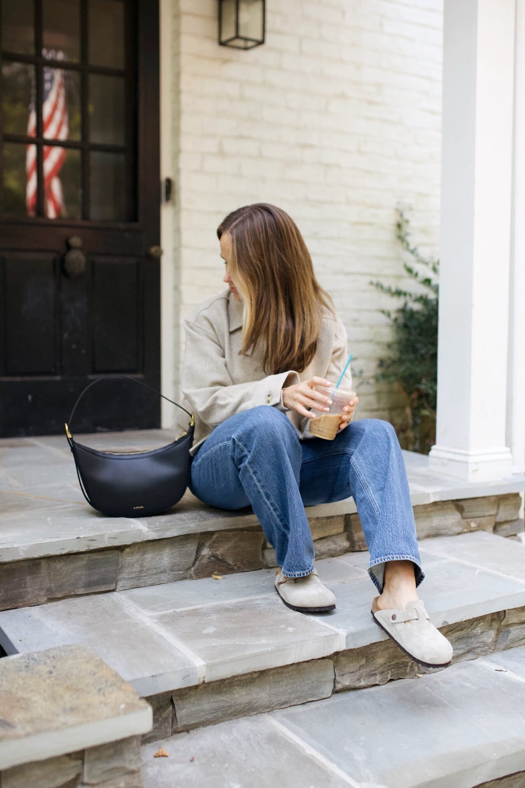 Light Grey Clogs with Relaxed Blazer Light Grey Clogs with Relaxed Blazer — Classy Clogs Outfits
