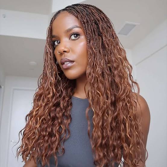 Mid-Back Brown Micro Braids With Blonde — Classy Color Braids
