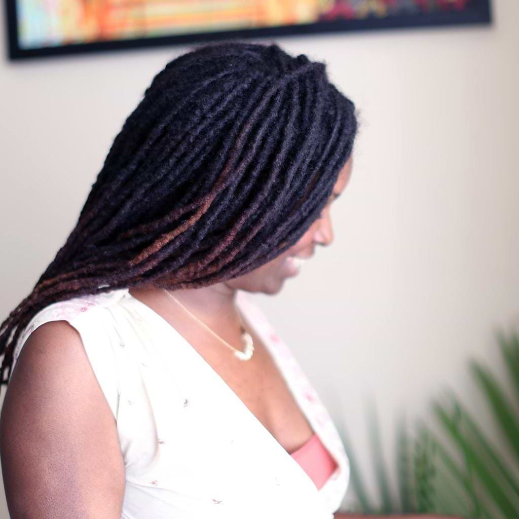 Mid-Back Locs With Reddish-Brown Undertones Mid-Back Locs With Reddish-Brown Undertones — Classy Color Locs