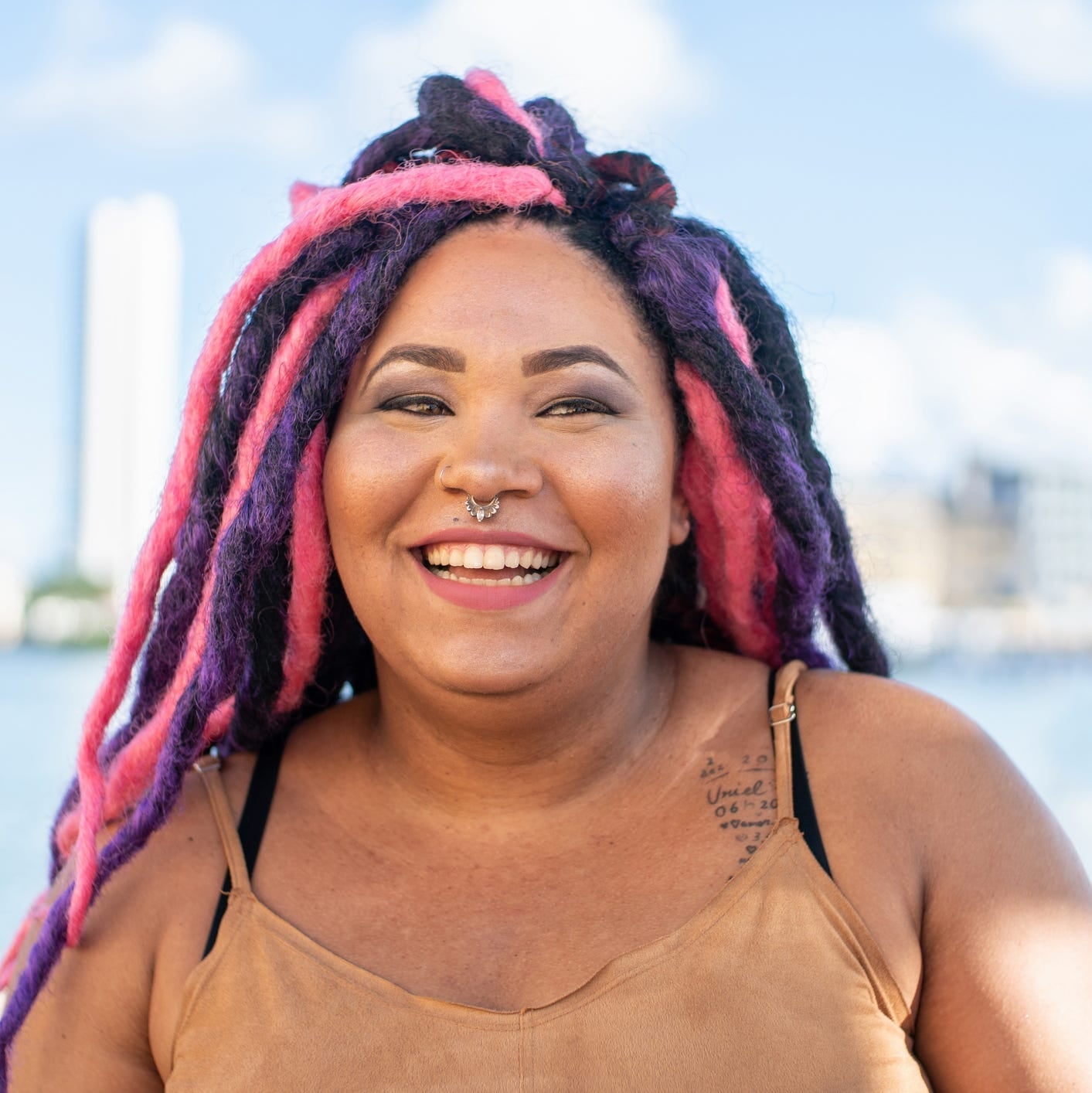 Shoulder Length Faux Locs With Purple and Pink Shoulder Length Faux Locs With Purple and Pink — Classy Color Locs