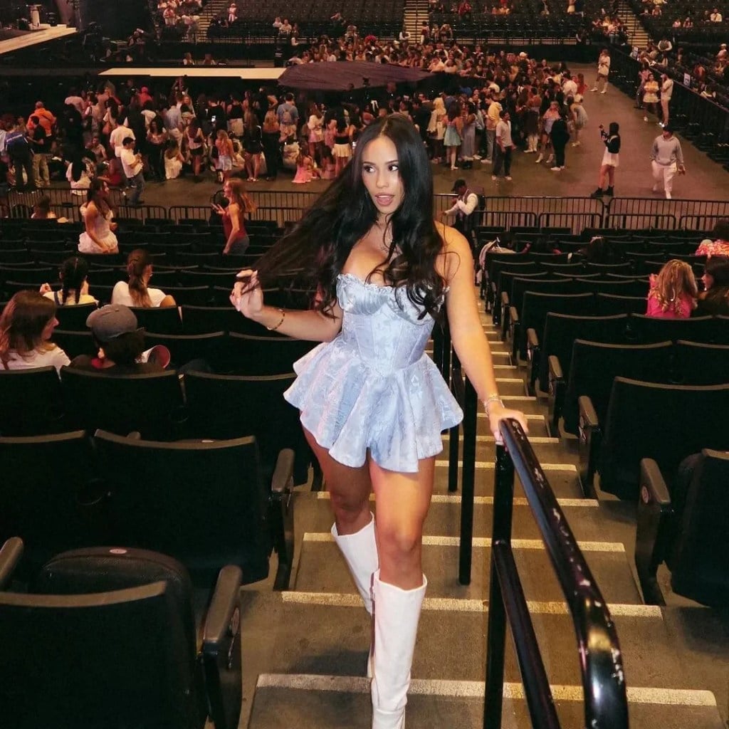 Light Blue Corset Dress with Lace Trim Light Blue Corset Dress with Lace Trim — Classy Concert Dresses