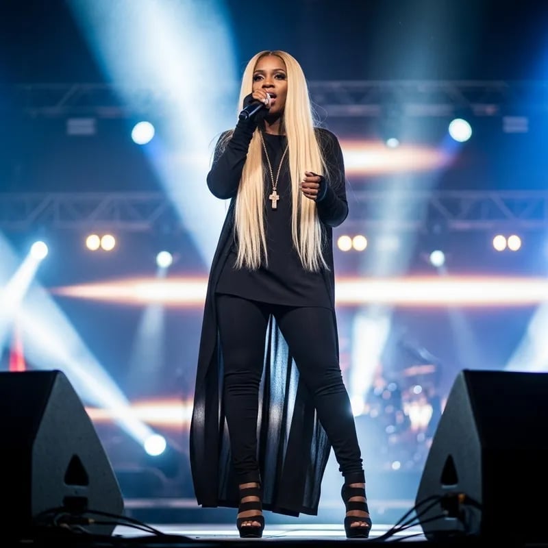 Fitted Trousers with High Split Maxi Skirt — Classy Concert Outfits Black Women