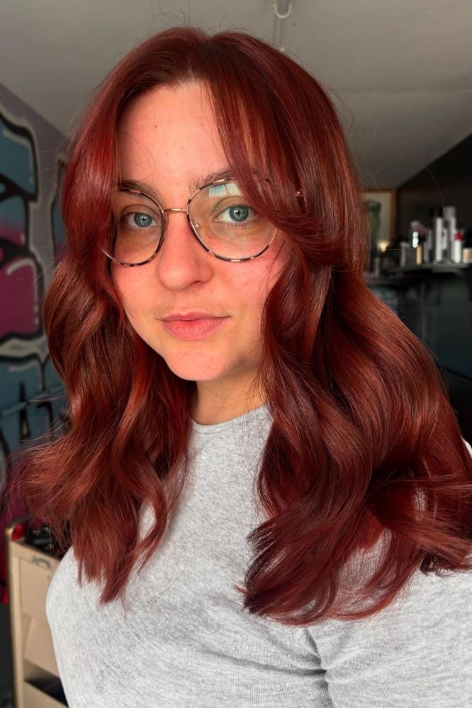 Collarbone Auburn With Copper Undertones — Classy Copper Hair Color