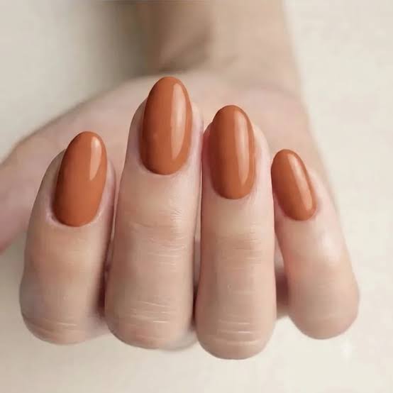 Medium Oval Terracotta Copper Gloss Medium Oval Terracotta Copper Gloss — Classy Copper Nails