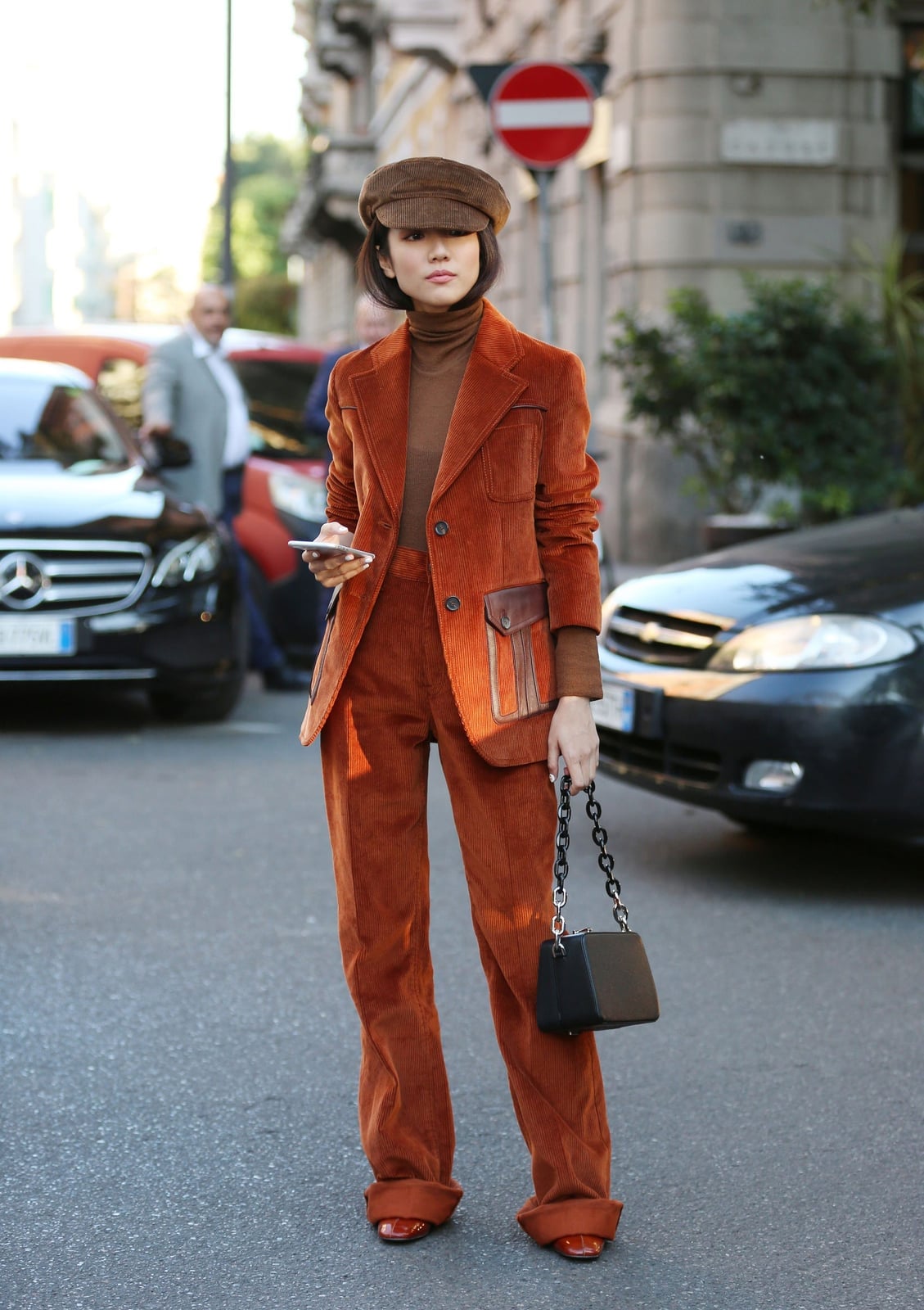 Burnt Orange Corduroy Blazer Suit Burnt Orange Corduroy Blazer Suit — Classy Corduroy Jacket Outfits