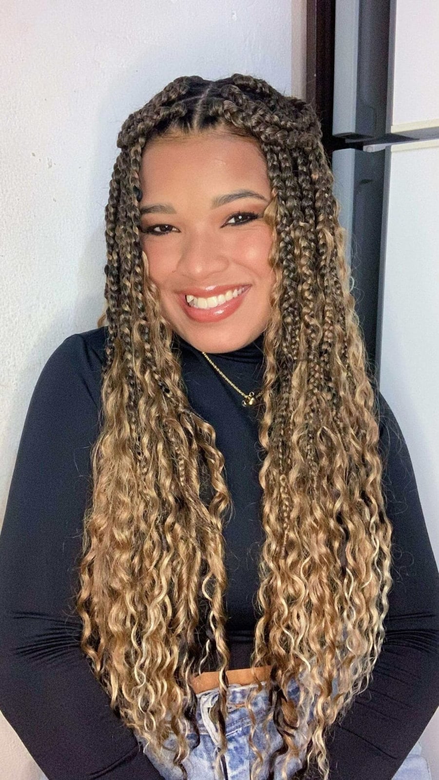 Dark Brown Box Braids With Blonde Highlights Dark Brown Box Braids With Blonde Highlights — Classy Curls Braids