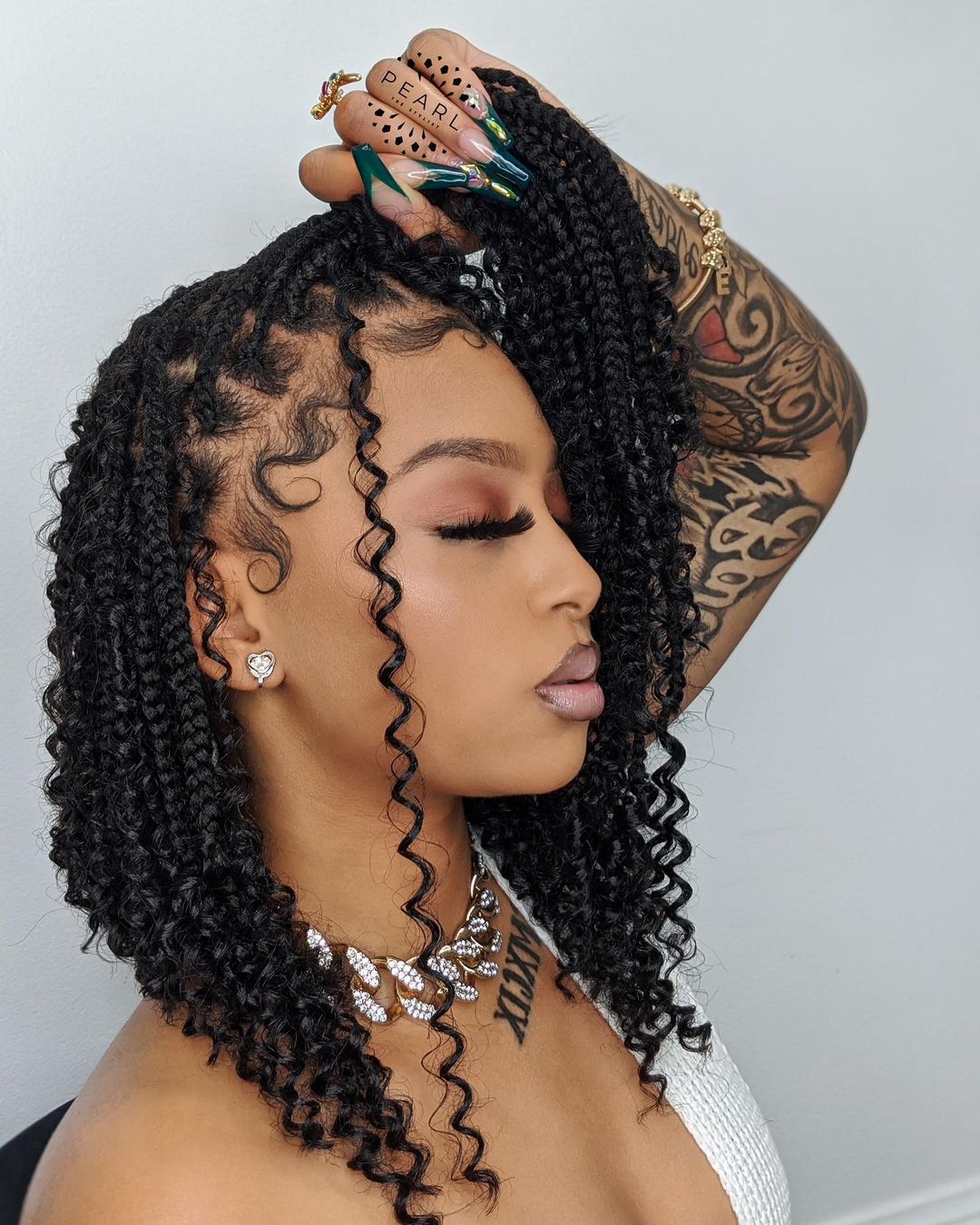 Black Bob With Braids And Side Bangs Black Bob With Braids And Side Bangs — Classy Curls Braids