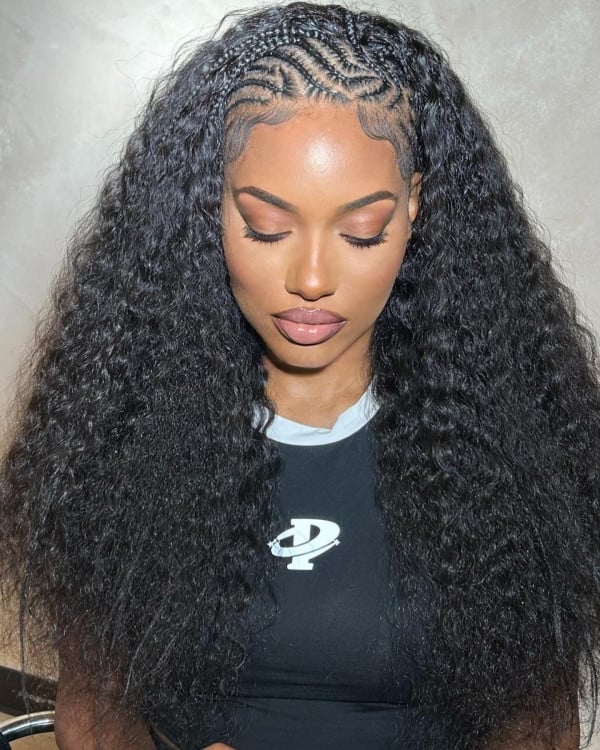 Fulani Braids With Voluminous Curly Extensions Fulani Braids With Voluminous Curly Extensions — Classy Curls Braids
