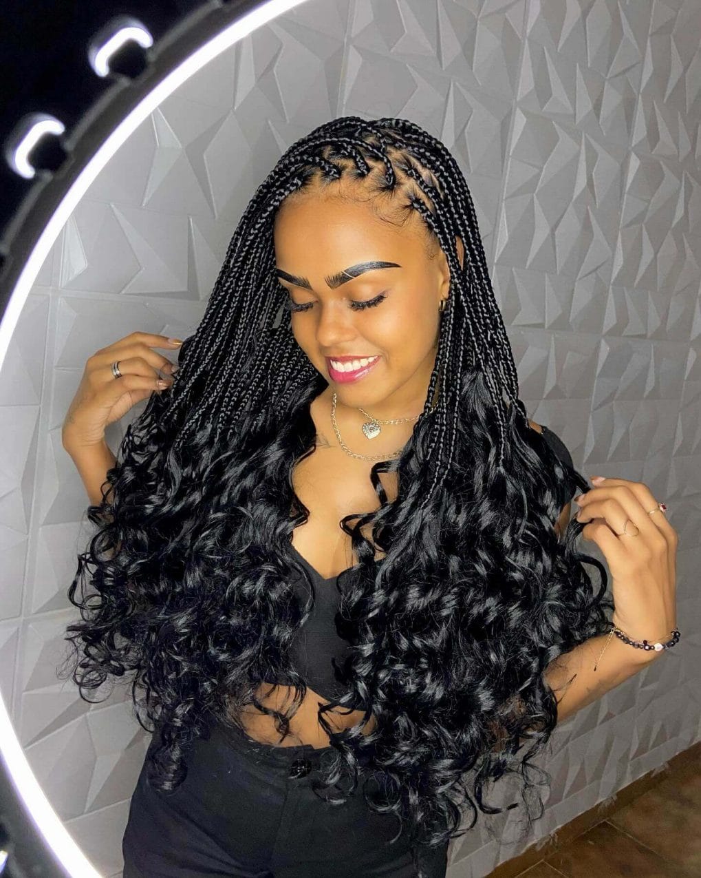 Small Box Braids With Deep Black Curls Small Box Braids With Deep Black Curls — Classy Curls Braids
