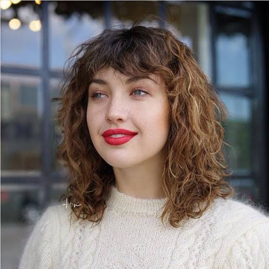 Shoulder Length Shag With Choppy Bangs Shoulder Length Shag With Choppy Bangs — Classy Curly Haircuts