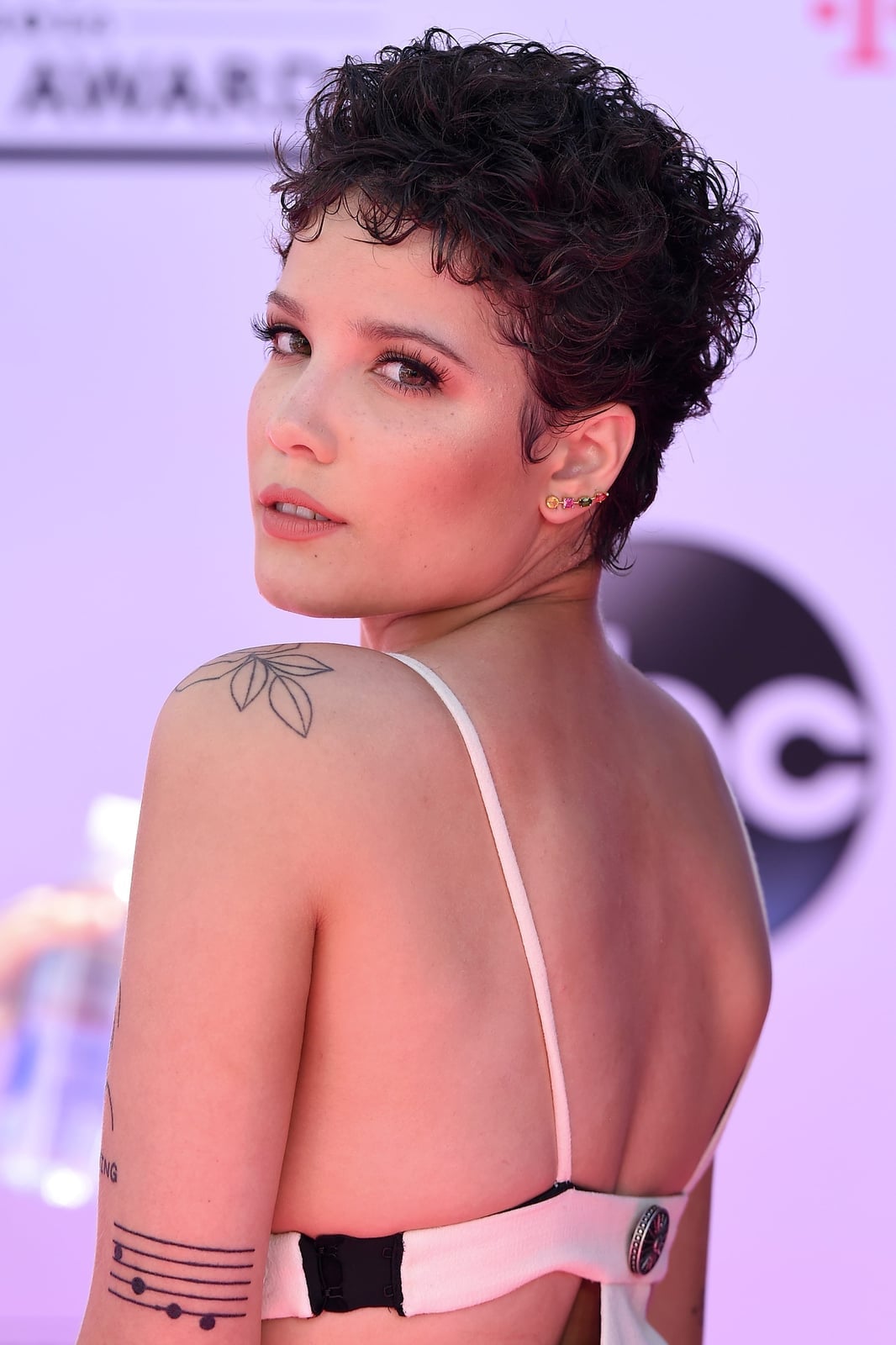 Back View Dark Brown Curly Pixie — Classy Curly Pixies