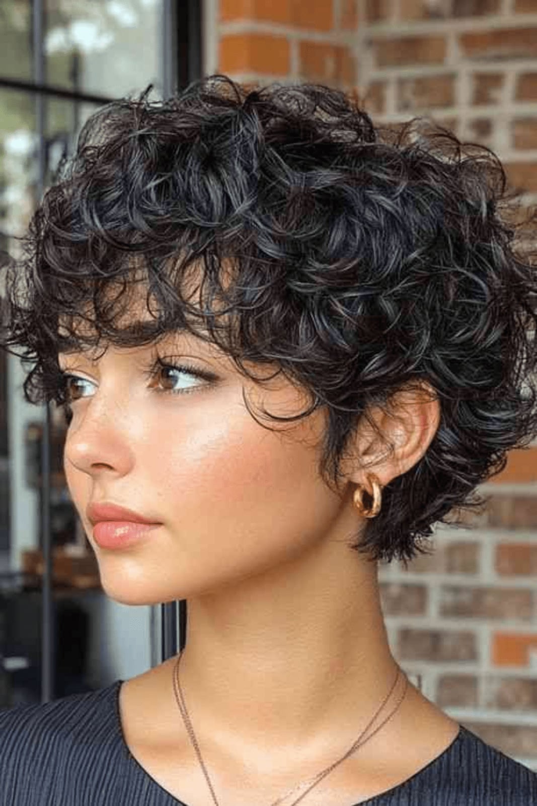 Dark Base Pixie With Honey Highlights — Classy Curly Pixies