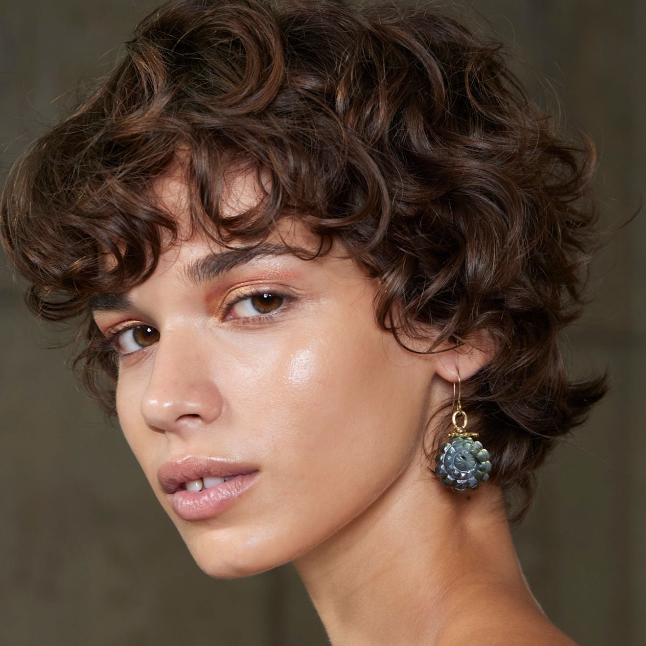 Dark Brown Pixie With Short Curly Bangs — Classy Curly Pixies