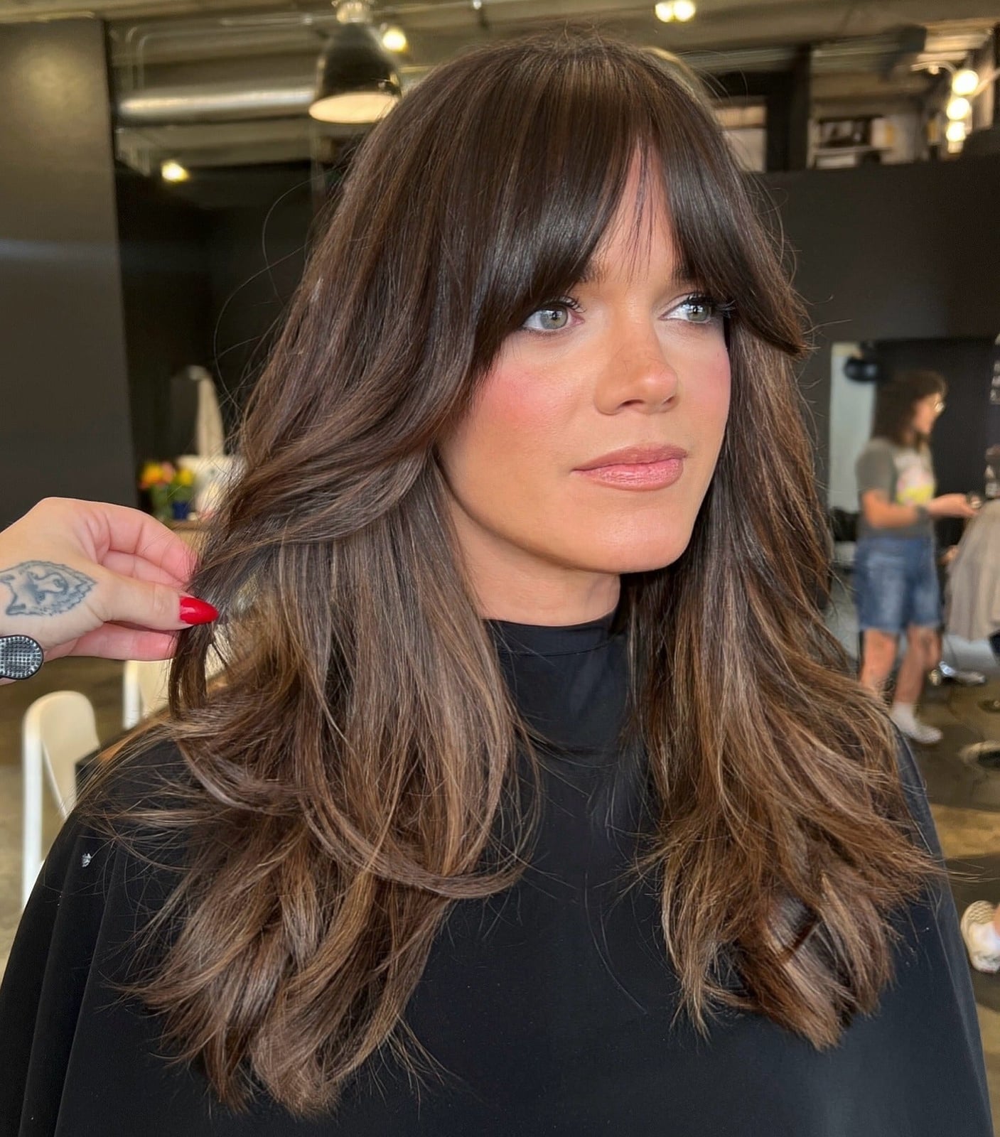 Air-Dried Ash Blonde With Wispy Bangs Air-Dried Ash Blonde With Wispy Bangs — Classy Curtain Bangs Long Hair