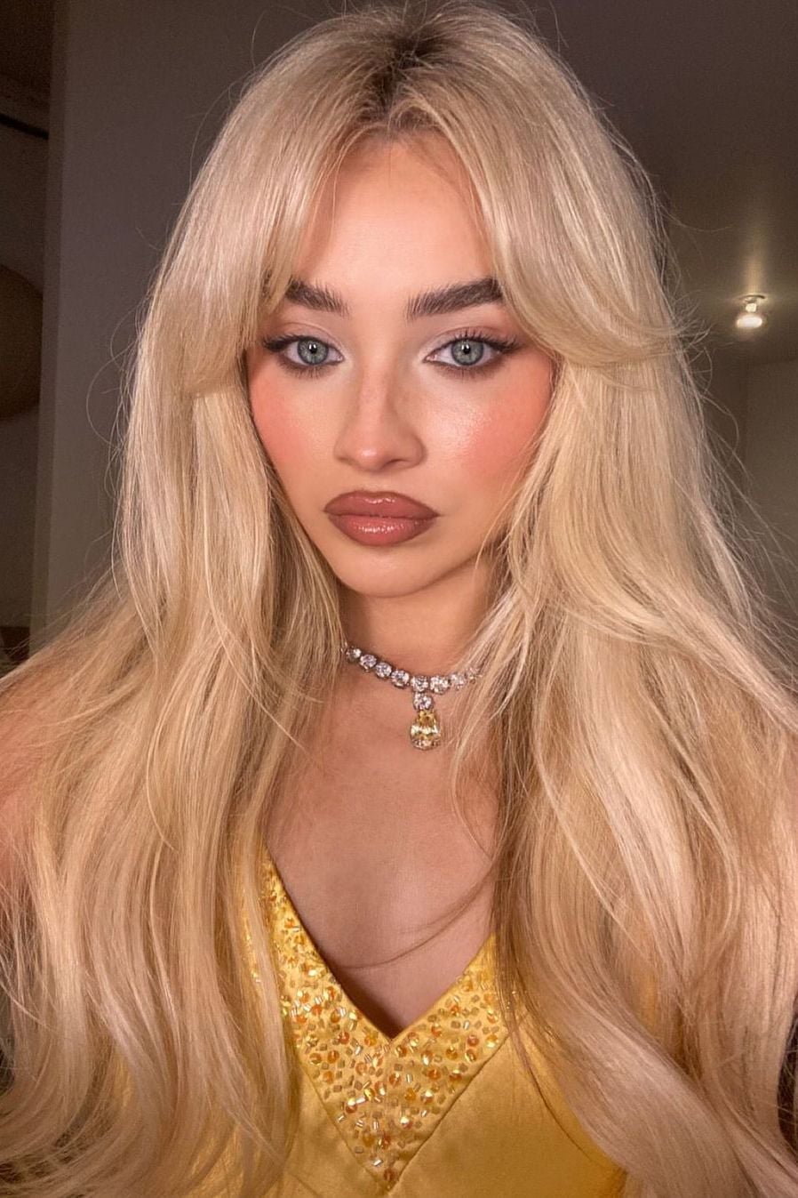 Long Ash Blonde Blowout With Soft Bangs Long Ash Blonde Blowout With Soft Bangs — Classy Curtain Bangs Long Hair