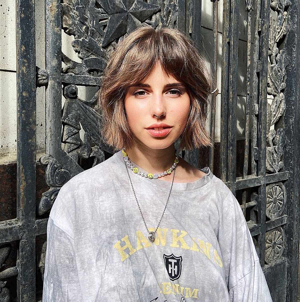Choppy Blonde Shag With Air-Dried Texture Choppy Blonde Shag With Air-Dried Texture — Classy Curtain Bangs Short