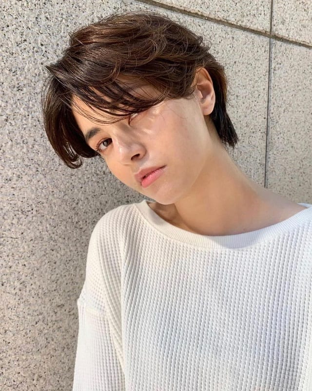 Dark Brown Pixie With Textured Layers Dark Brown Pixie With Textured Layers — Classy Curtain Bangs Short