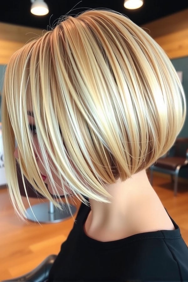 Angled Ash Blonde Bob Angled Ash Blonde Bob — Classy Cut Bob