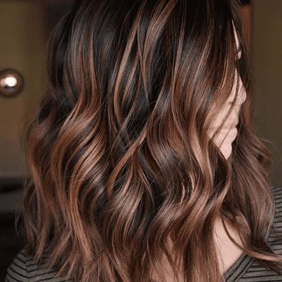 Collarbone Length Dark Brown With Caramel Collarbone Length Dark Brown With Caramel — Classy Dark Brown Hair with Caramel