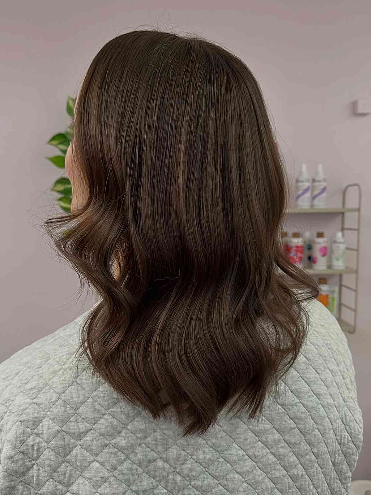 Shoulder Length Dark Brown With Subtle Medium Brown Highlights Shoulder Length Dark Brown With Subtle Medium Brown Highlights — Classy Dark Brown Highlights