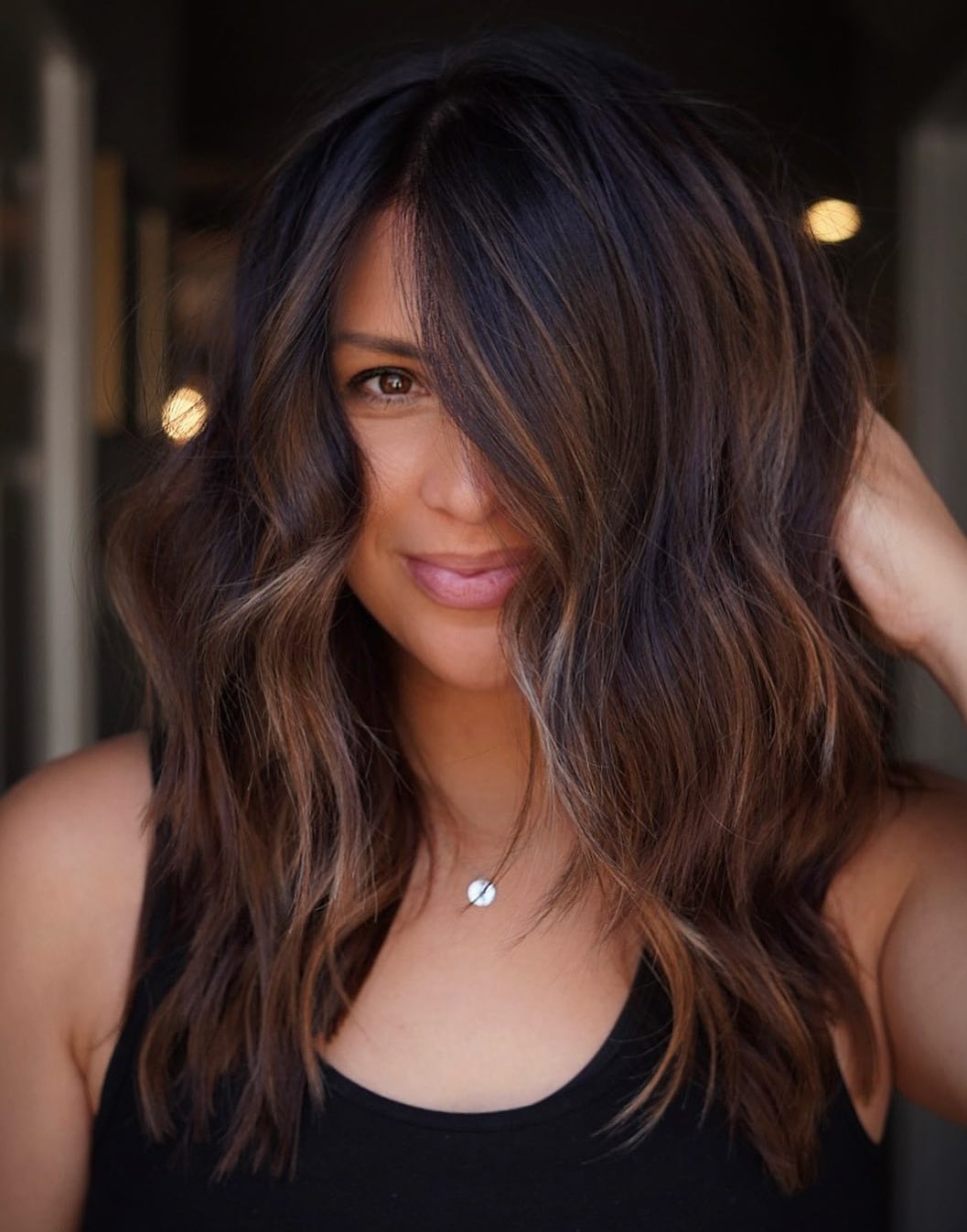 Dark Brown With Dimensional Lighter Brown Highlights Dark Brown With Dimensional Lighter Brown Highlights — Classy Dark Brown Highlights