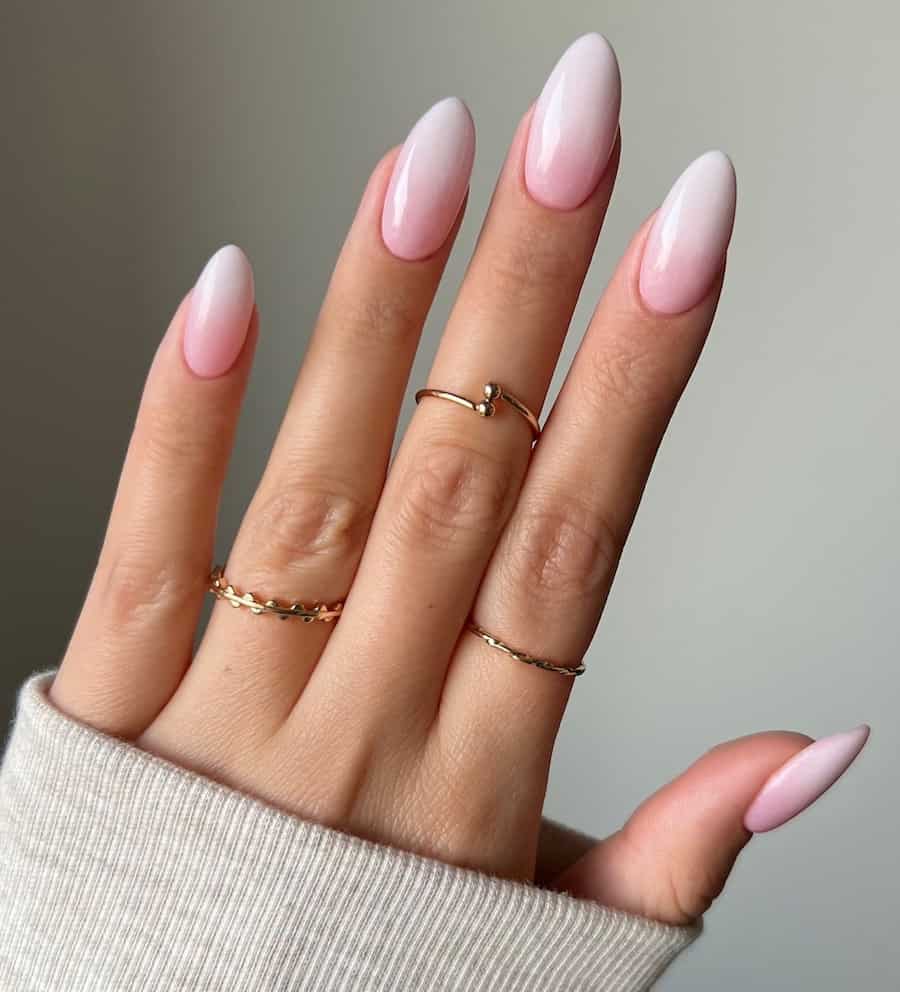 Classic French Tip Medium Square Nails — Classy Dip Nails