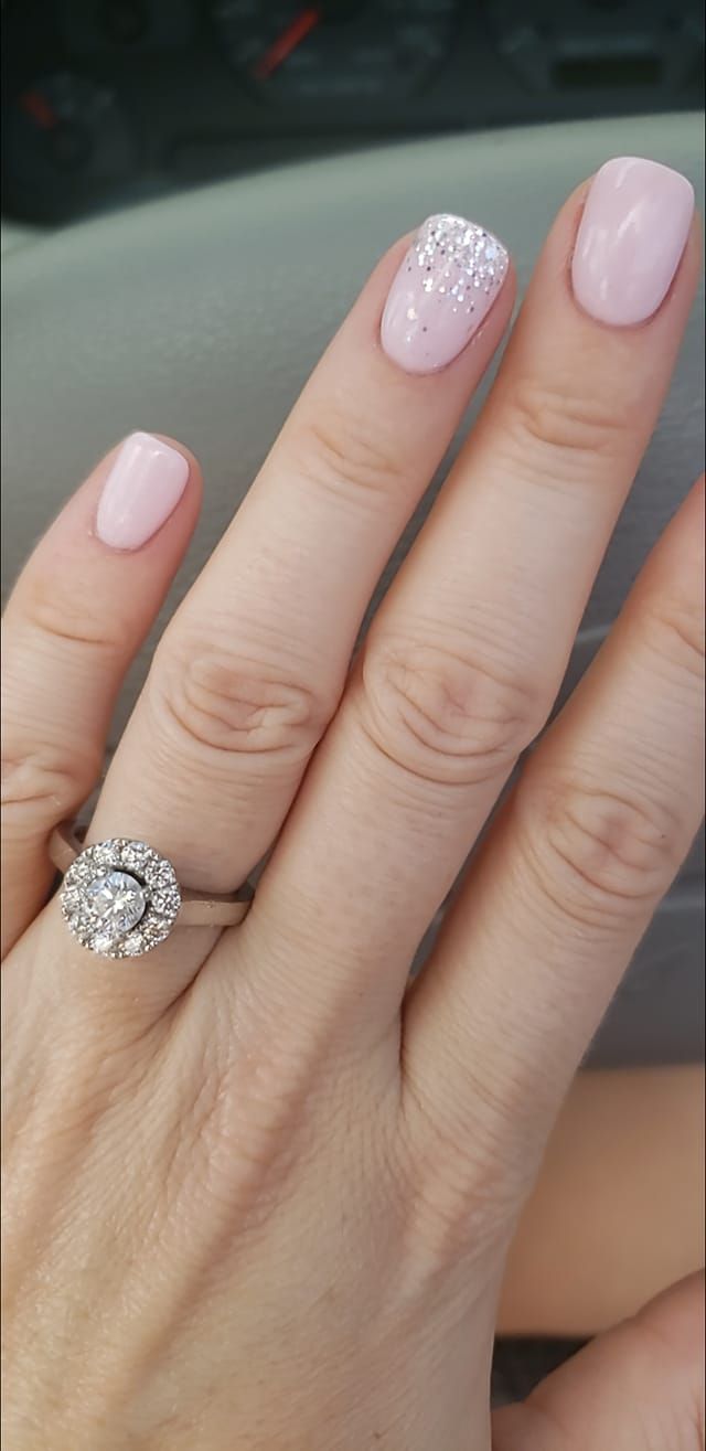 Modern Red Nude Oval French Nails — Classy Dip Nails