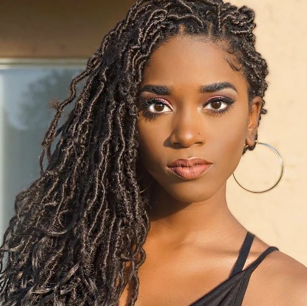 Mid-Back Faux Locs With Blonde Tips Mid-Back Faux Locs With Blonde Tips — Classy Down Locs