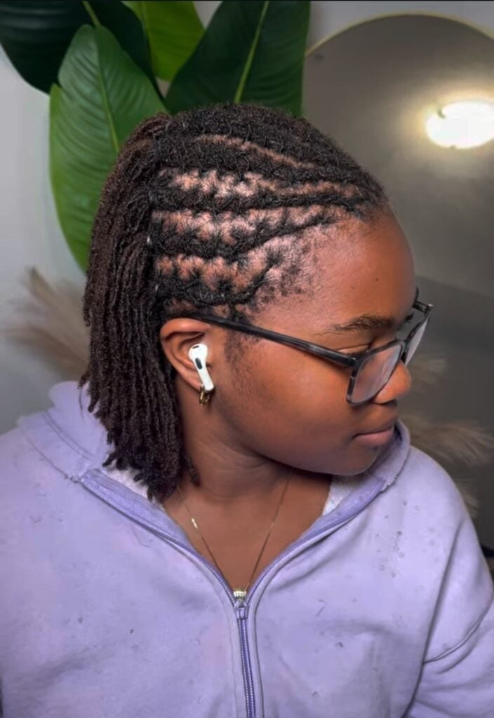 Collarbone Locs In A High Ponytail With Braids Collarbone Locs In A High Ponytail With Braids — Classy Down Locs