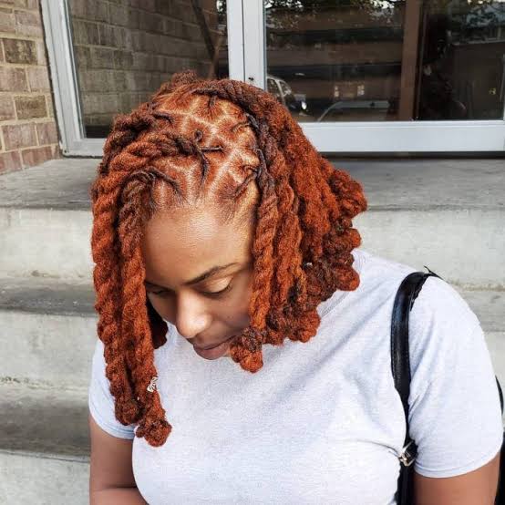 Collarbone Locs In Vibrant Copper Orange Waves Collarbone Locs In Vibrant Copper Orange Waves — Classy Down Locs