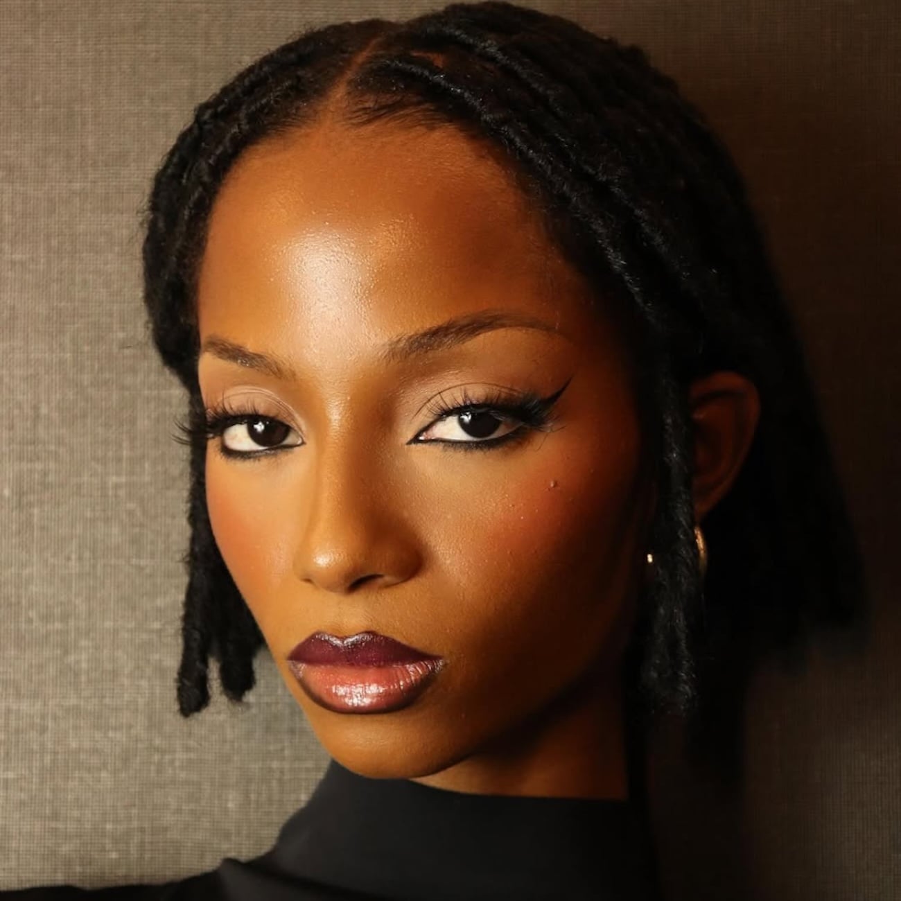 Glossy Shoulder-Length Locs Worn Down Glossy Shoulder-Length Locs Worn Down — Classy Down Locs