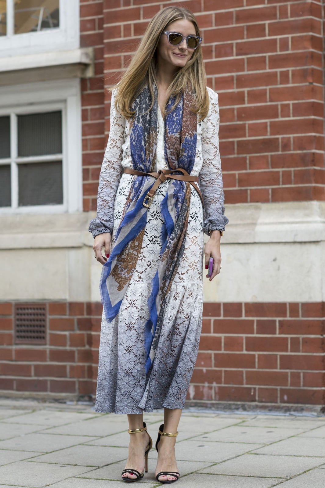 White Lace Dress with Scarf Belt and Gold Heels White Lace Dress with Scarf Belt and Gold Heels — Classy Dress with Scarf
