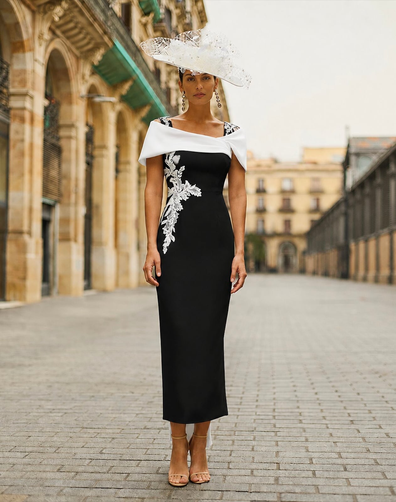 Black And White White Elegant Dresses Uk Leely Women Black And White Midi One Shoulder Mother