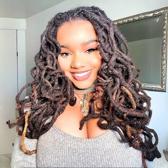 Shoulder Locs With Blonde And Auburn Highlights — Classy Dyed Locs