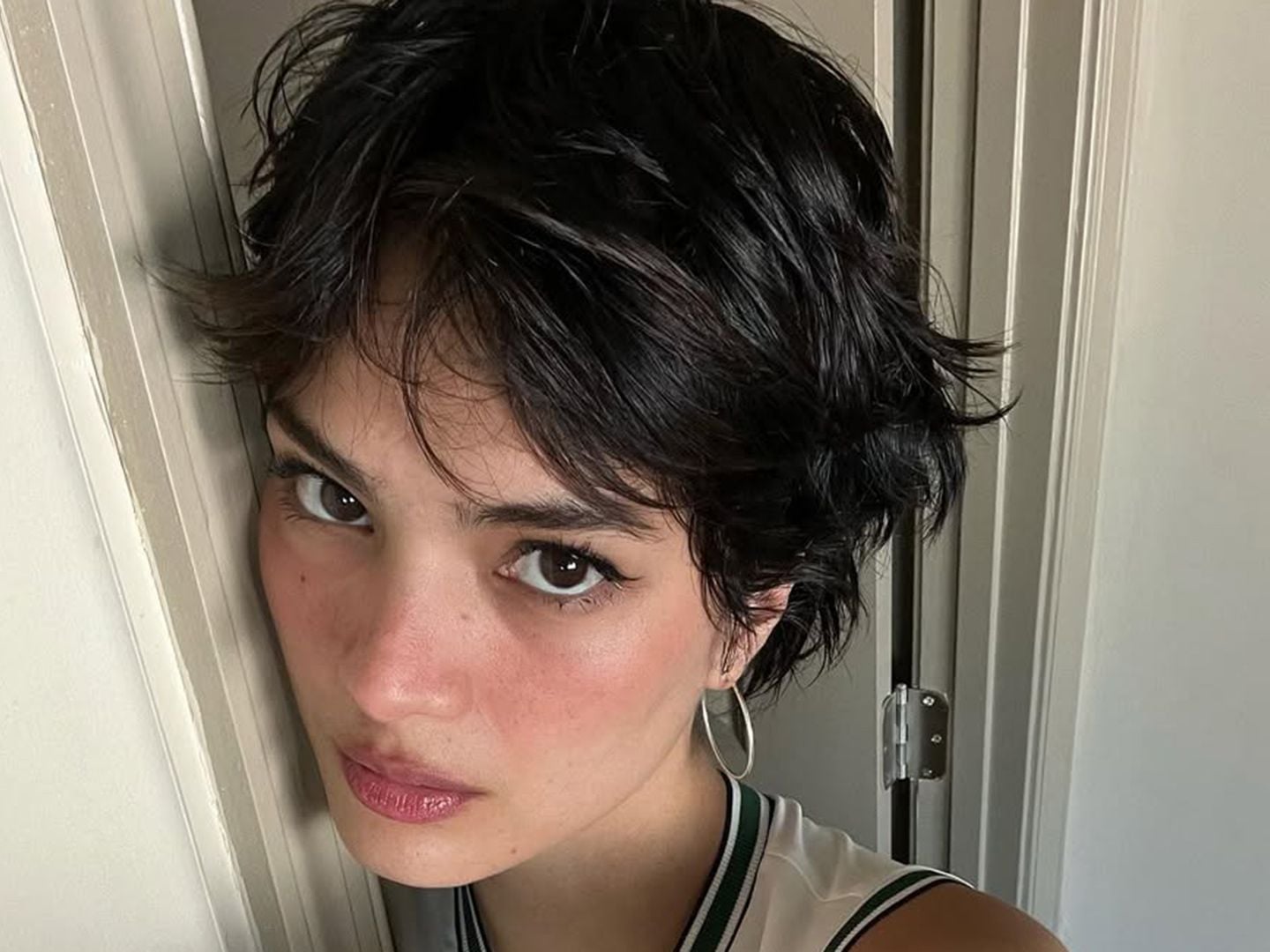 Dark Brown Pixie With Messy Texture — Classy Edgy Pixie