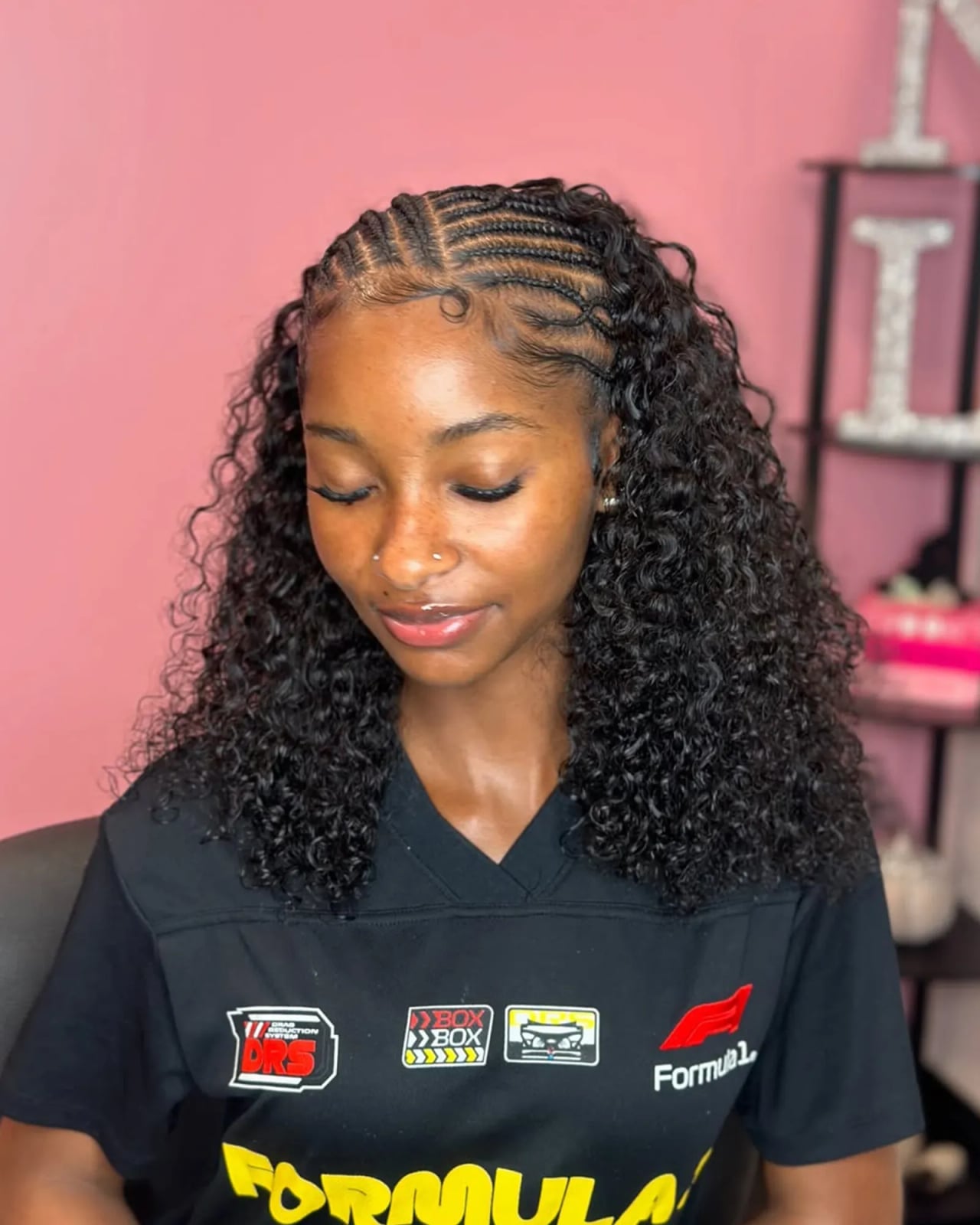 Feed-in Braids with Wispy Bangs and Curls Feed-in Braids with Wispy Bangs and Curls — Classy Feed in Braids