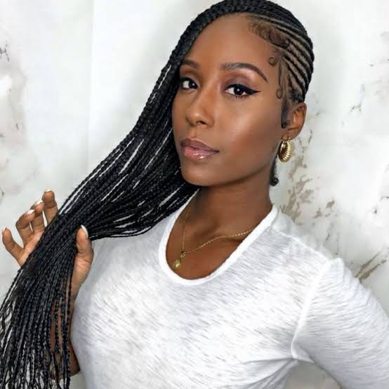 Delicate Micro Braids Mid-Back With A Woman With Fine Delicate Micro Braids Mid-Back With A Woman With Fine — Classy Feed in Braids