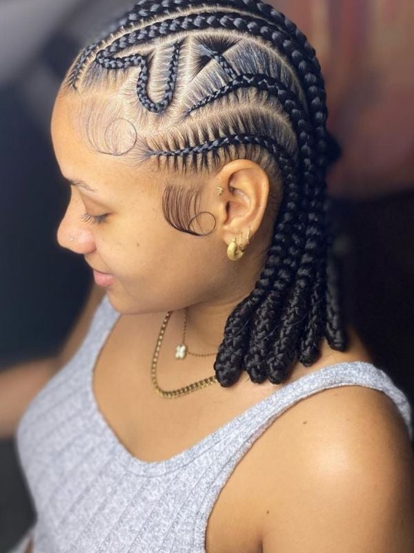 Feed-in Braids with Intricate Parting Feed-in Braids with Intricate Parting — Classy Feed in Braids