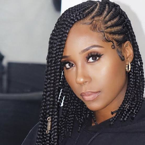 Shoulder-Length Bob With Scalp Feed-In Braids Shoulder-Length Bob With Scalp Feed-In Braids — Classy Feed in Braids Hairstyles