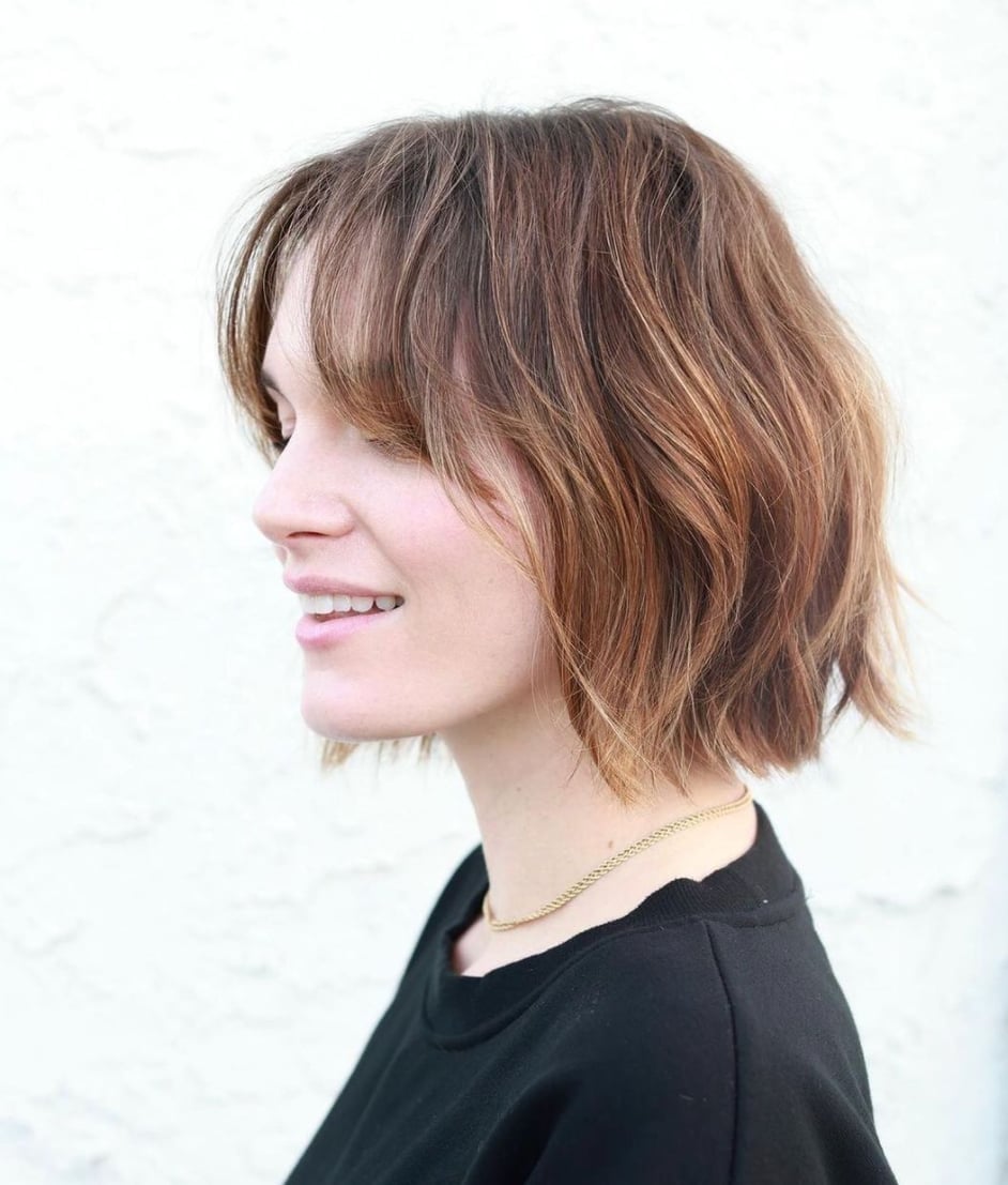 Chin Bob With Textured Waves — Classy French Bob