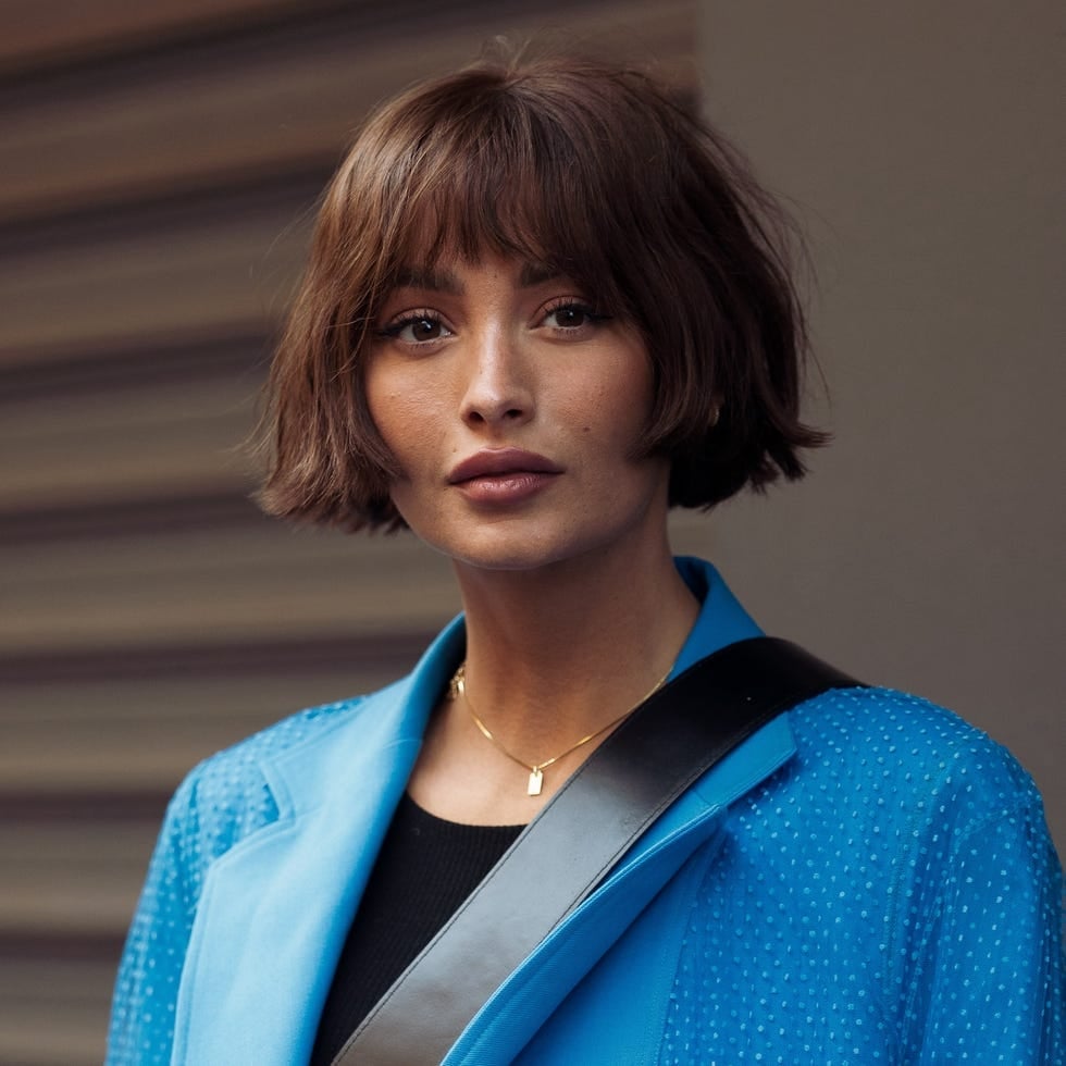Ear Length Dark Brown Bob Air Dried Ear Length Dark Brown Bob Air Dried — Classy French Bob Haircut