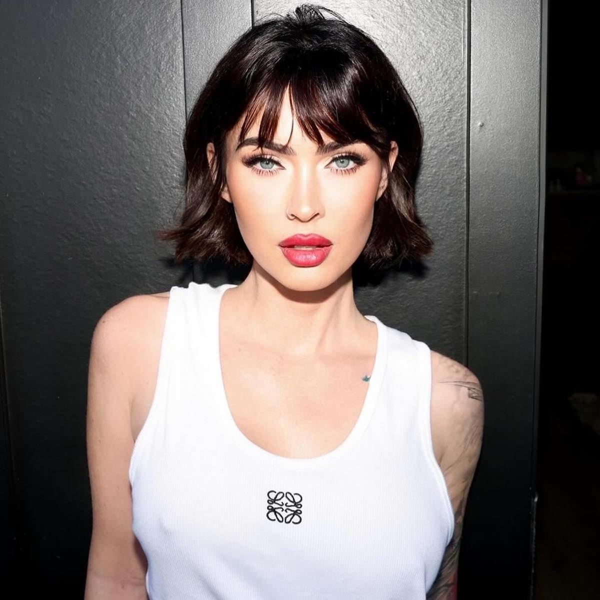 Chin Length Bob With Soft Blowout Chin Length Bob With Soft Blowout — Classy French Bob with Bangs
