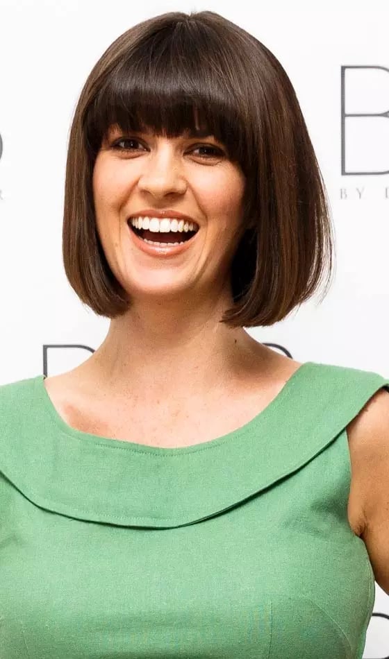 Collarbone Bob With Thick Straight Hair Collarbone Bob With Thick Straight Hair — Classy French Bob with Bangs