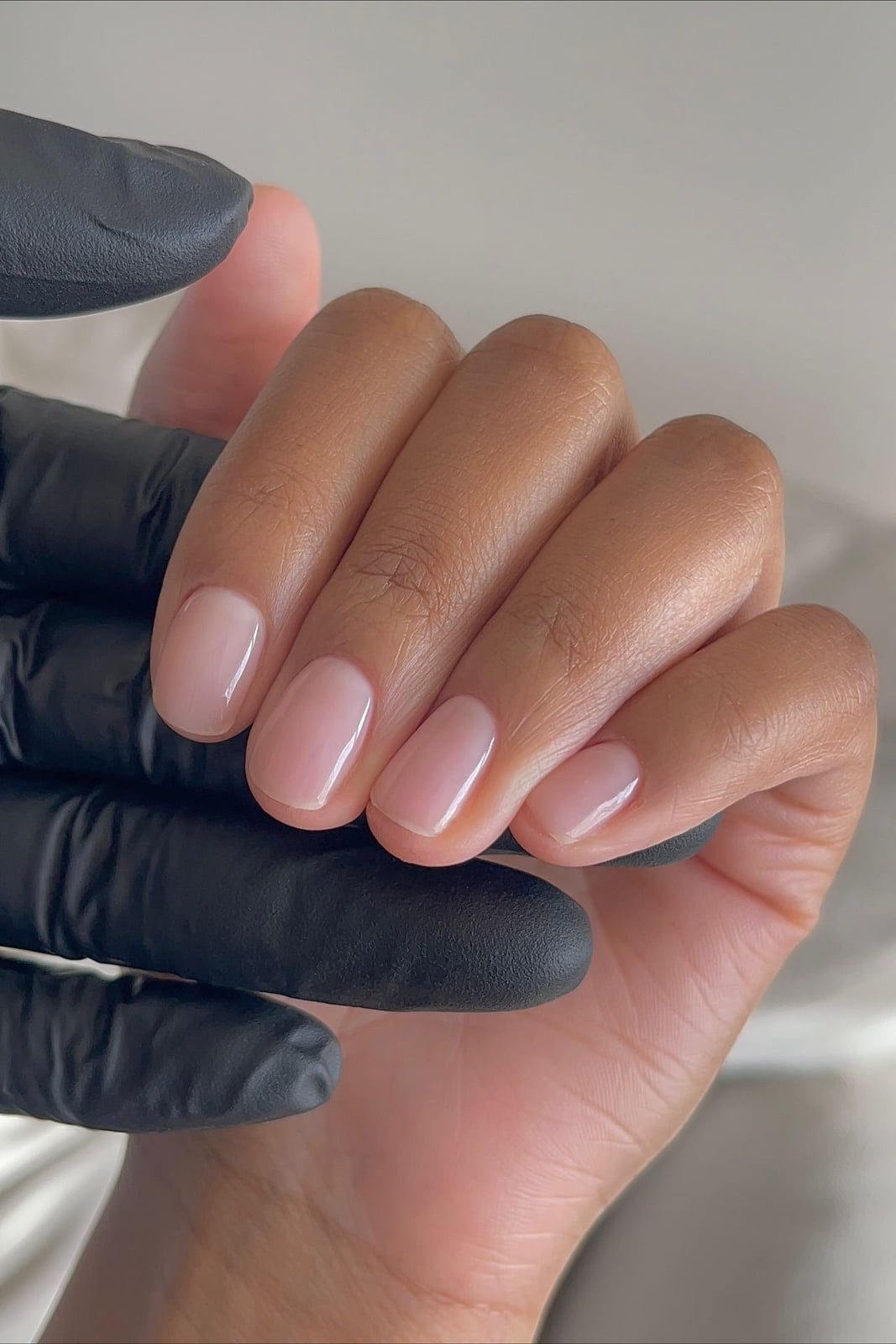Minimalist Sheer Pink Glossy Almond Nails With DIY Vs Salon: Salon — Classy Glass Nails