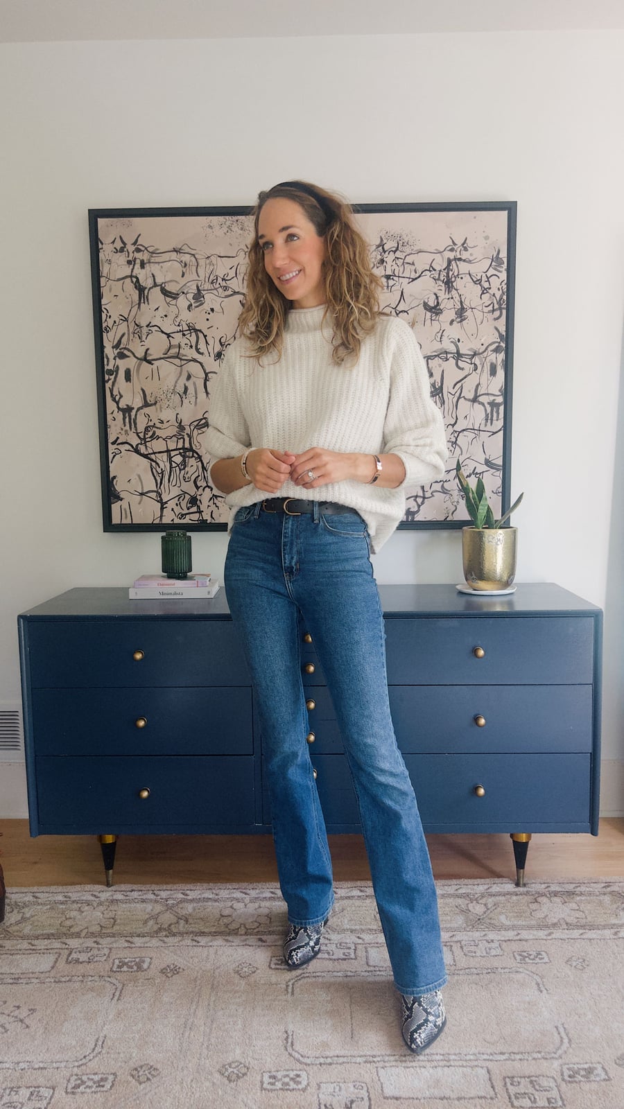 Flare Jeans With Chunky Knit Sweater Flare Jeans With Chunky Knit Sweater — Classy Going Out Outfits Jeans