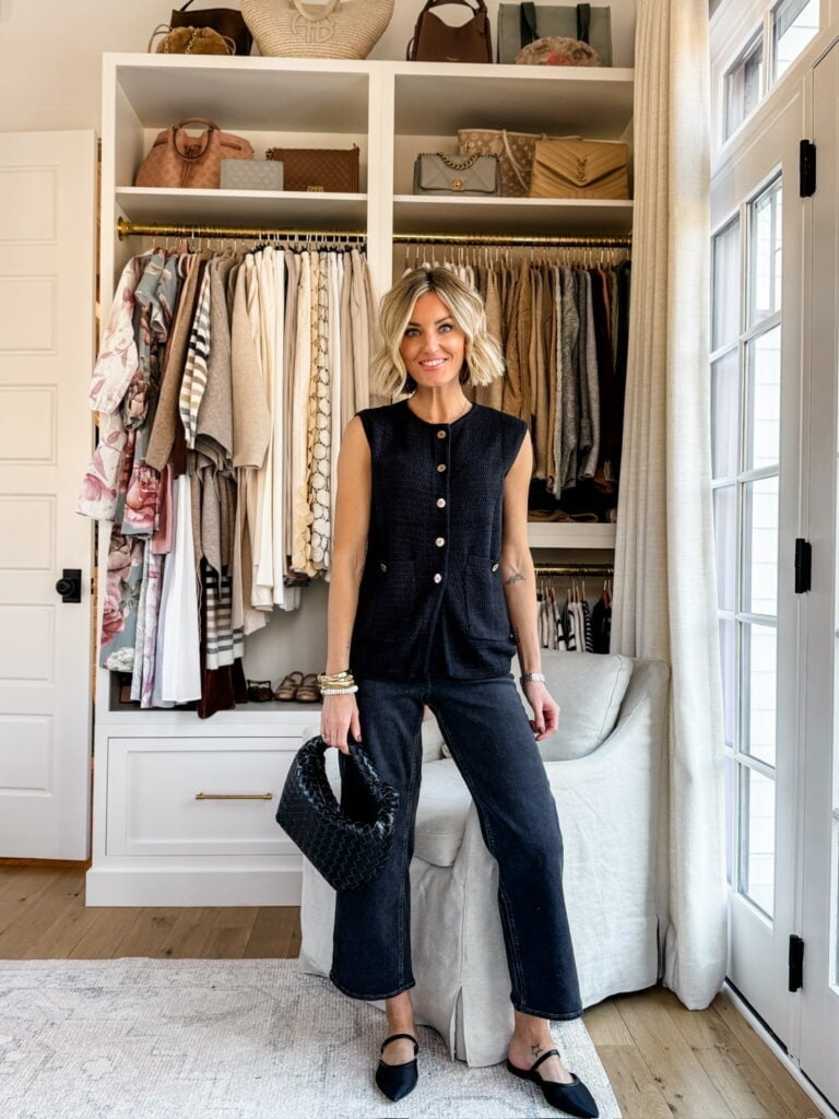 Dark Grey High Waisted Jeans With Textured Top Dark Grey High Waisted Jeans With Textured Top — Classy Going Out Outfits Jeans