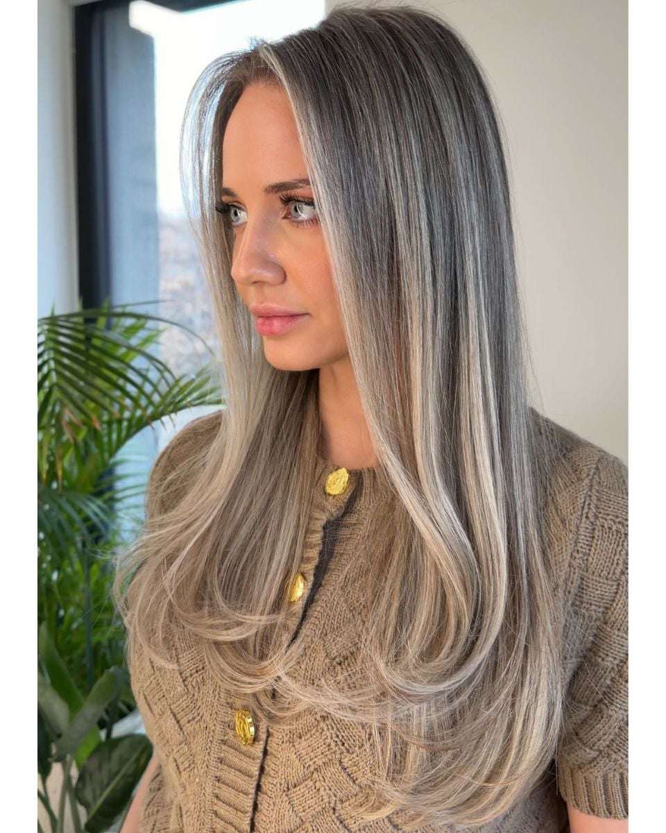 Seamless Beige Blonde and Gray Blending Formula